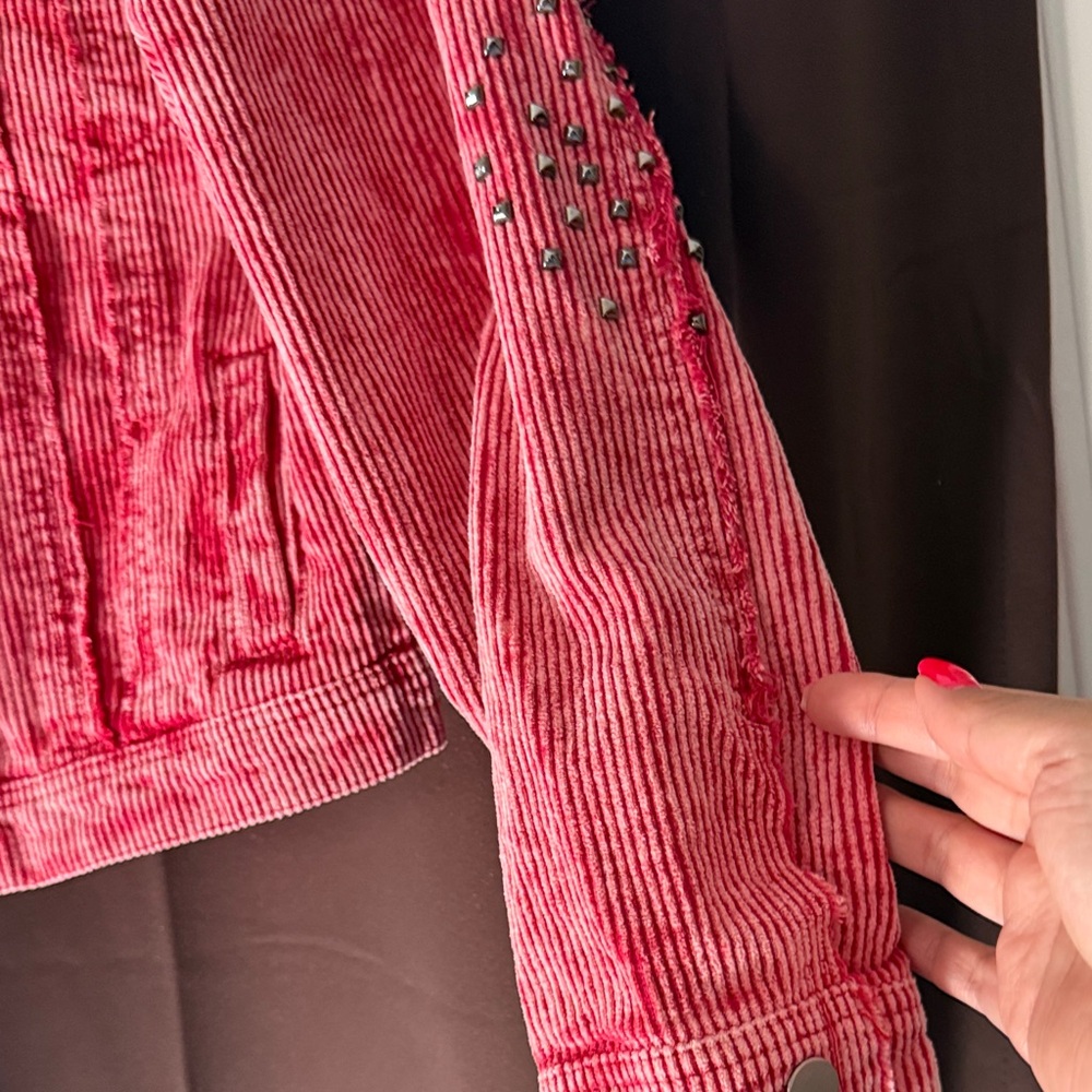 POL Vibrant Red Corduroy Jacket - Picture 2 of 7